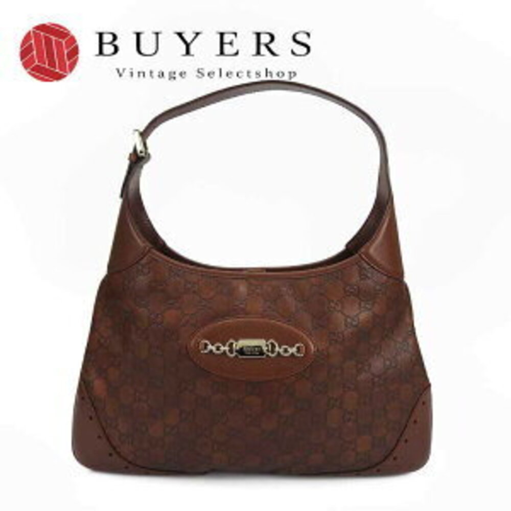 Gucci Bag Hobo Leather Shoulder Black